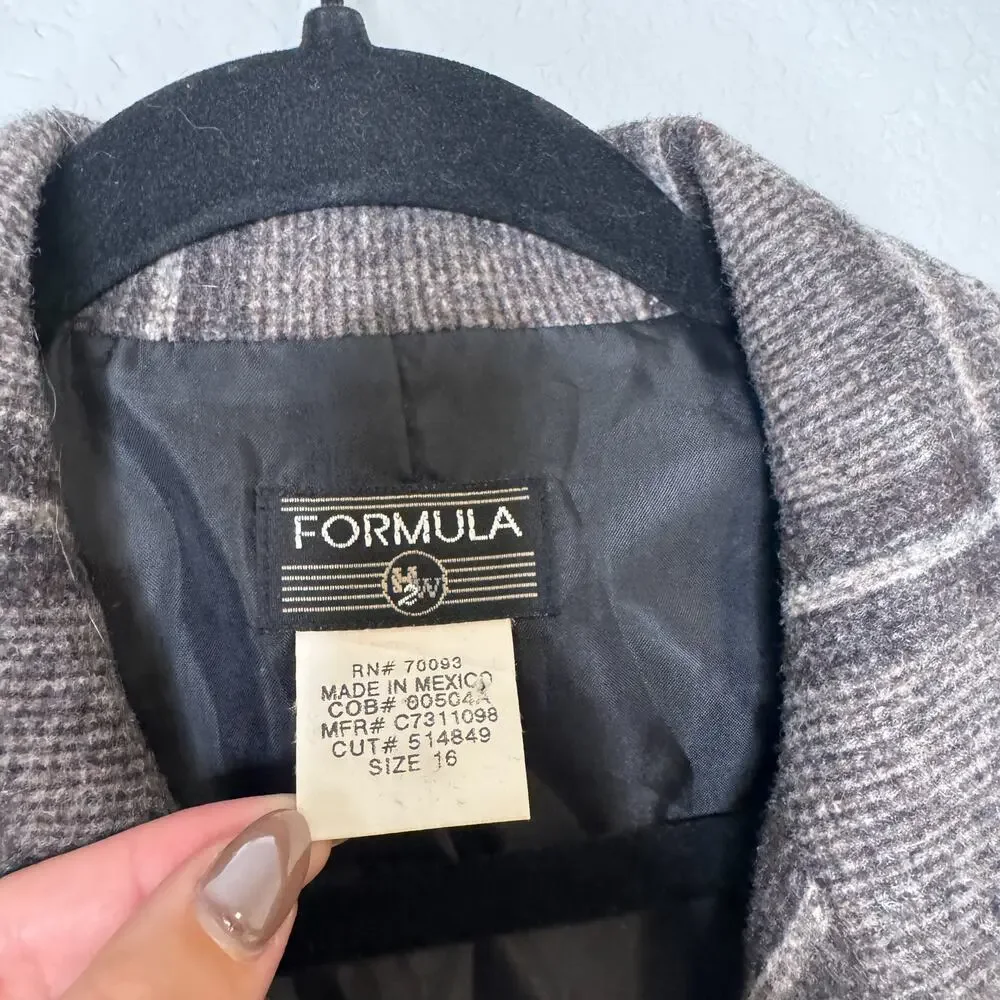 Vintage‎ Gray Plaid Jacket